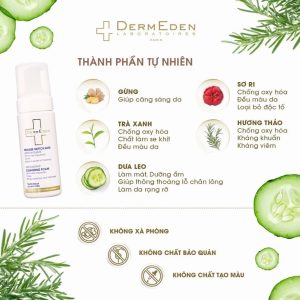 Sữa rửa mặt chống lão hoá dạng bọt DermEden AntiOxydante Cleansing Foam 150ml
