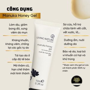 Gel trị mụn Living Nature Manuka Honey Gel - Tuýp 10ml