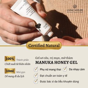 Gel trị mụn Living Nature Manuka Honey Gel - Tuýp 10ml