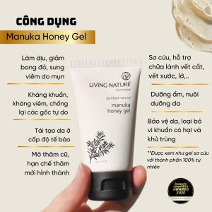 Gel trị mụn Living Nature Manuka Honey Gel - Tuýp 50ml