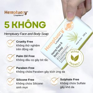 Xà Phòng Rửa Mặt & Cơ Thể Từ Hạt Gai Dầu Hemptuary Face and Body Soap 100g