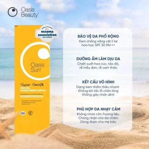 Kem chống nắng siêu mịn SPF30 Oasis Beauty Super Smooth Facial Sunscreen 50ml