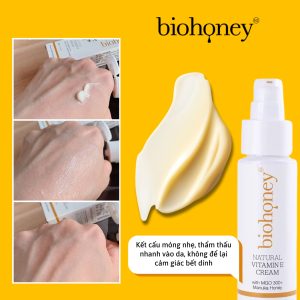 Kem dưỡng ẩm Vitamin E tăng sinh collagen Biohoney Natural Vitamin E Cream - Tuýp 50g