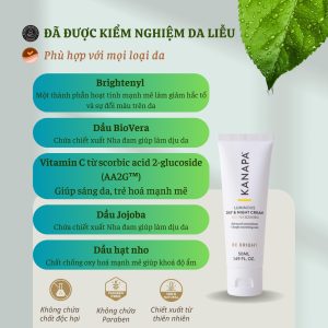 Kem dưỡng da Kanapa Luminous Day & Night Cream - Tuýp 50ml