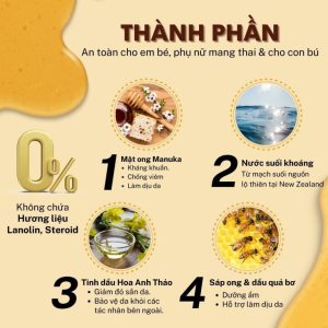 Kem mật ong 16+ Active Manuka Honey Skin Health Creme - 80ml