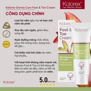 Kem trị nấm móng tay chân Kolorex Foot & Toe Care Cream 25g