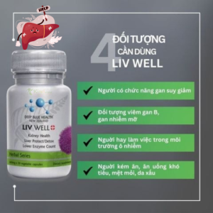 Viên Uống Giải Độc Gan Liv Well Deep Blue Health 660mg – Hộp 30 viên