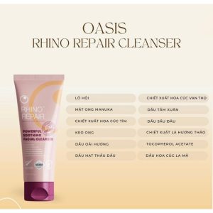 Sữa rửa mặt cấp ẩm phục hồi chuyên biệt cho da nhạy cảm Rhino Repair Powerful Soothing Facial Cleanser