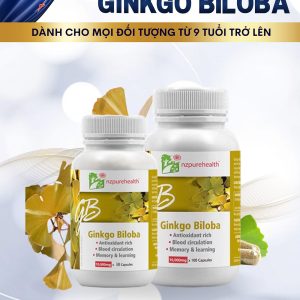 Viên Uống Bổ Não, Tăng Trí Nhớ Ginkgo Biloba NZPureHealth - 30 và 100 viên
