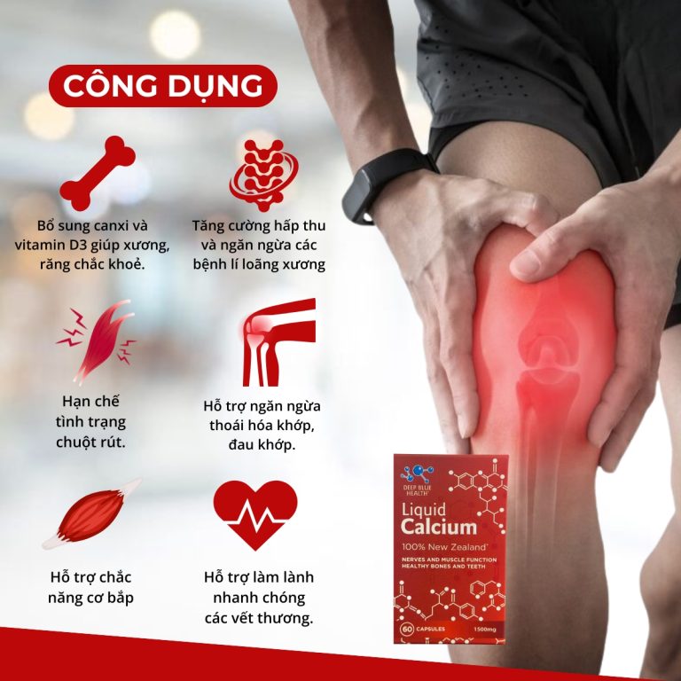 Viên Uống Bổ Sung Canxi Deep Blue Health Calcium - Hộp 60 viên