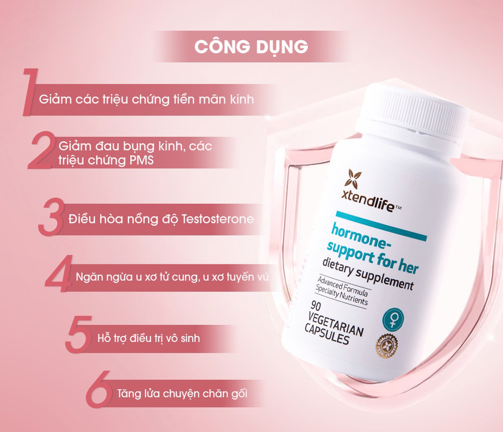 Viên Uống Điều Hòa Nội Tiết Tố Nữ Hormone Support For Her Xtend-Life (90 Viên)