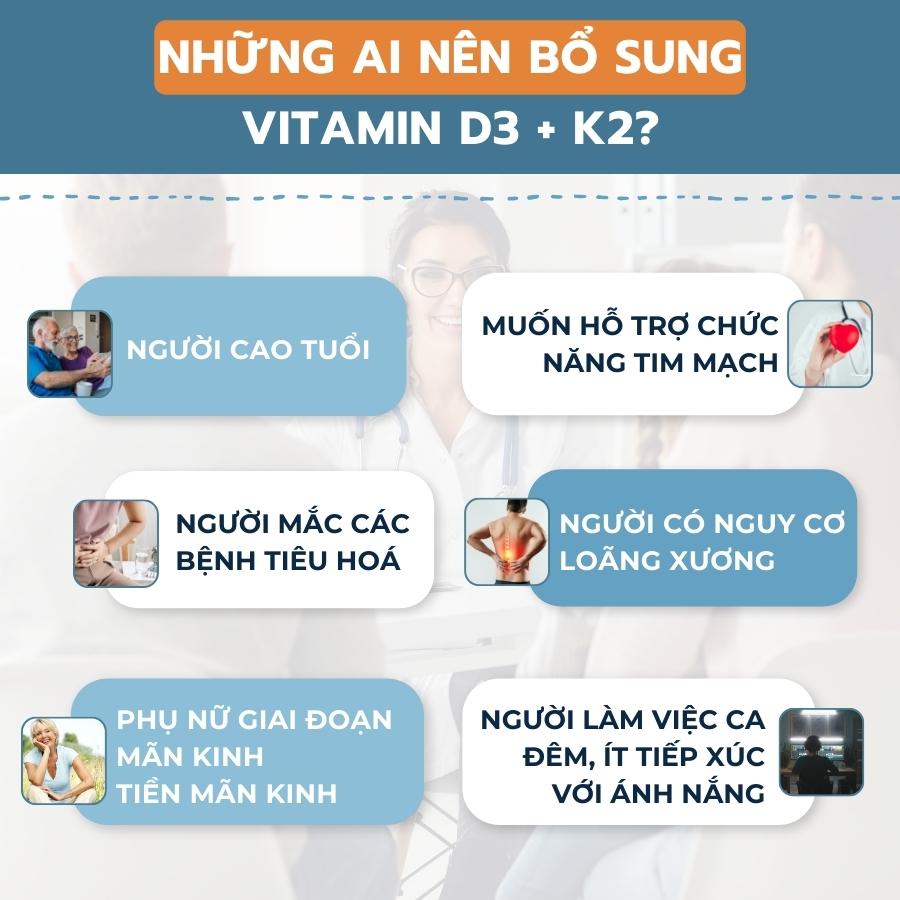 Viên uống bổ khớp, khỏe tim Vitamin D3+K2 XtendLife (60 viên)